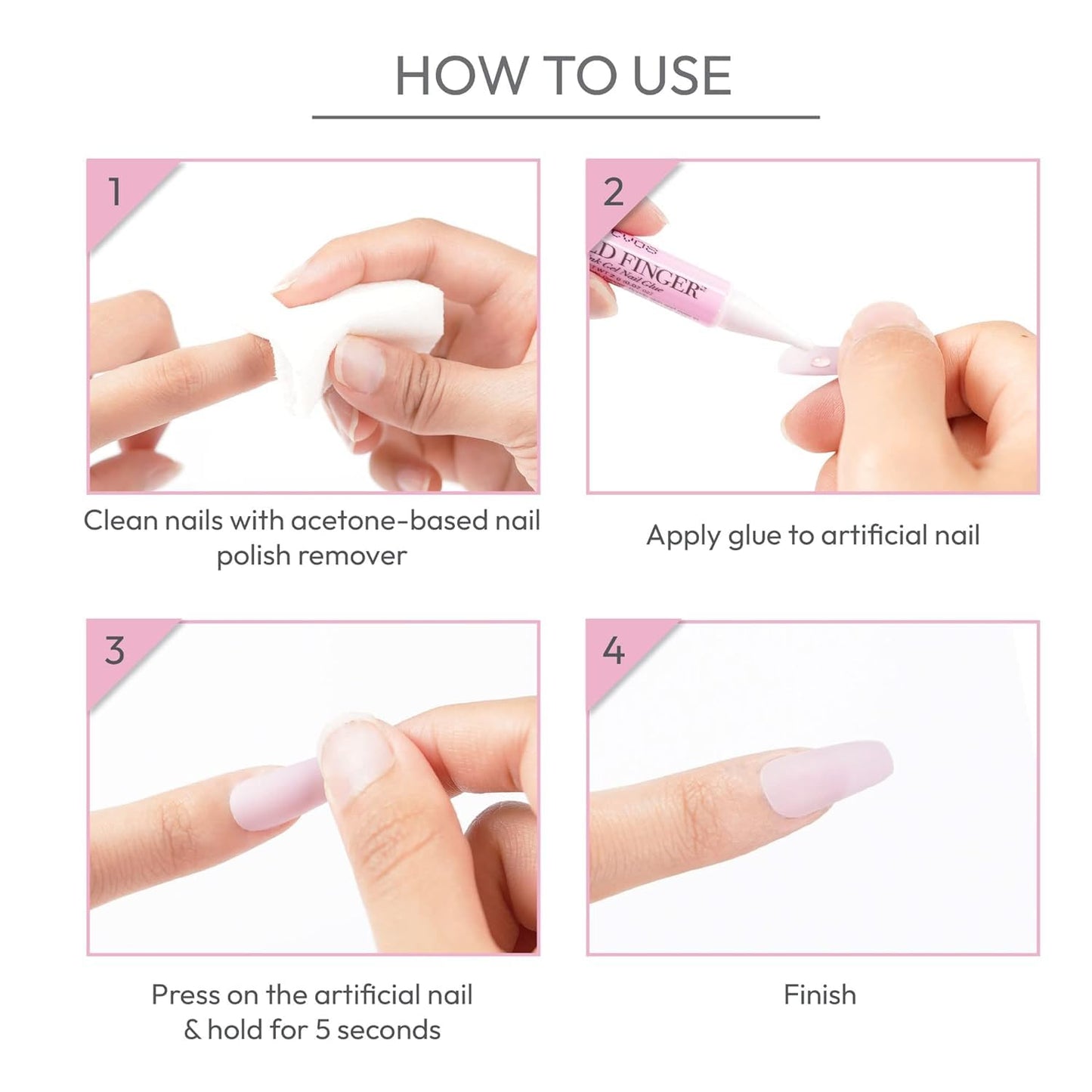 Kiss Pink Gel Nail Glue