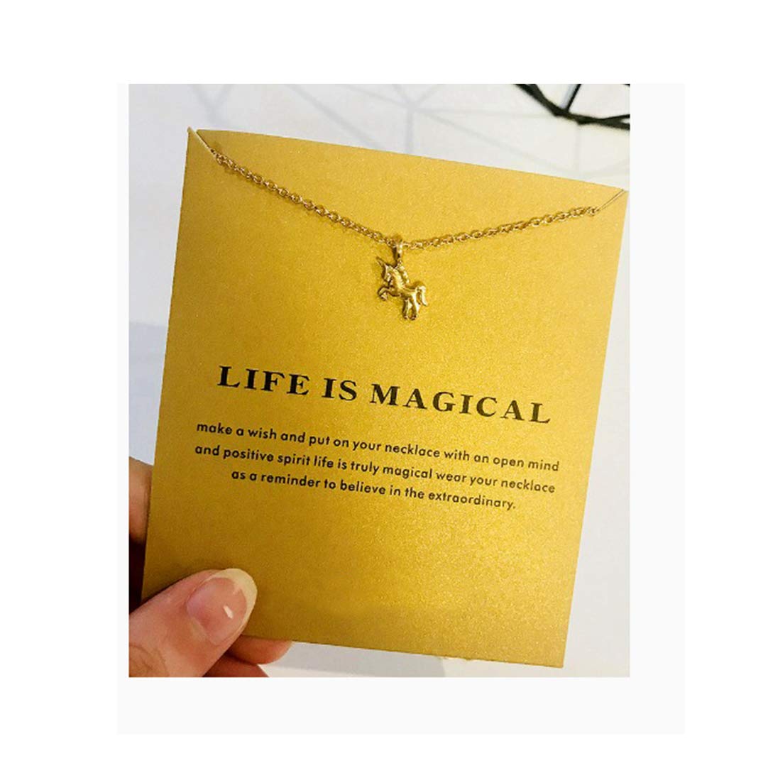 Baydurcan Unicorn Gifts Unicorn Necklace for Women with Message Card Gift for Daughter Granddaughter (unicorn)