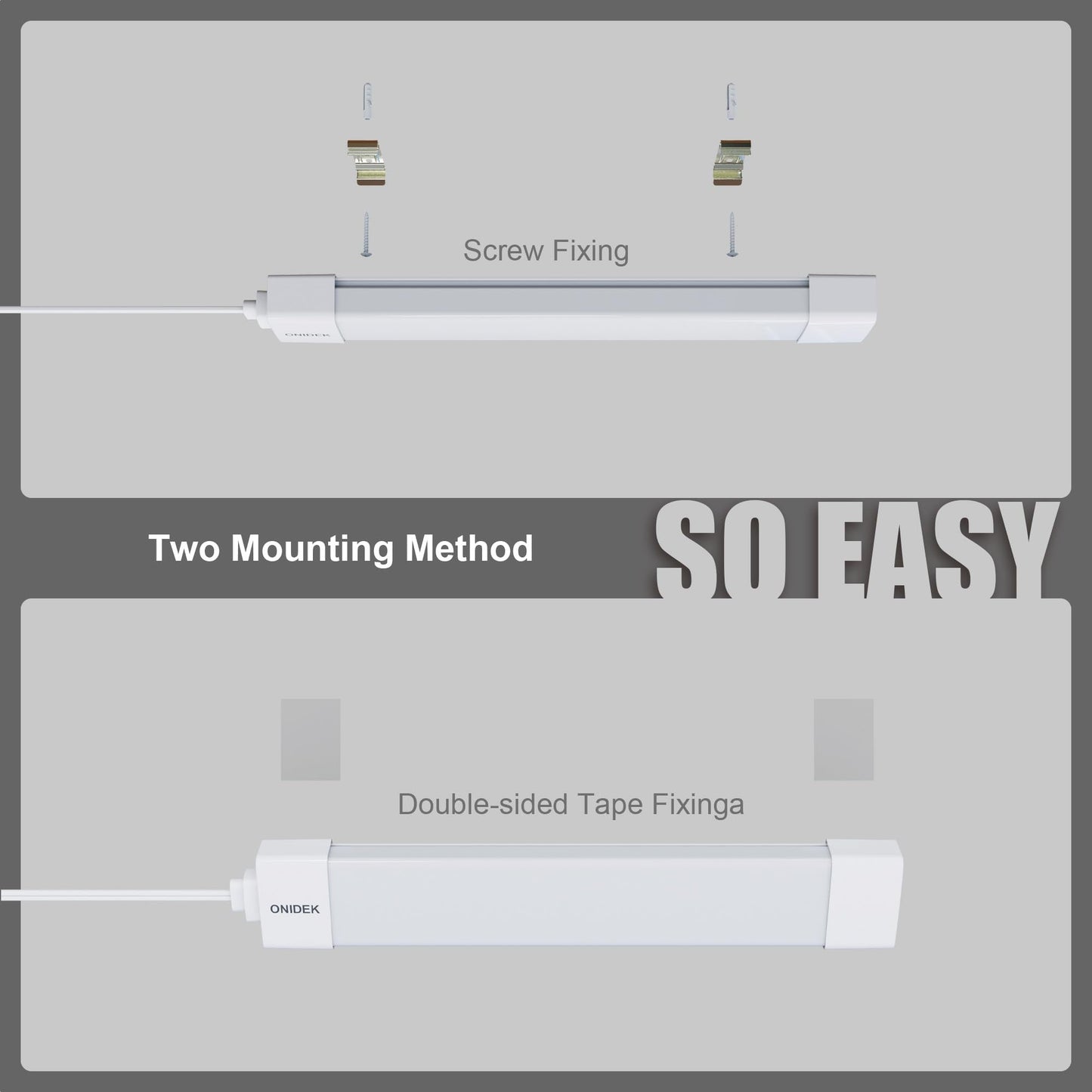 ONIDEK Under Cabinet Lights, 15W 1500LM, Dimmable 3000K-6500K, Wireless Control, 16 inch-2pcs, White, Model L
