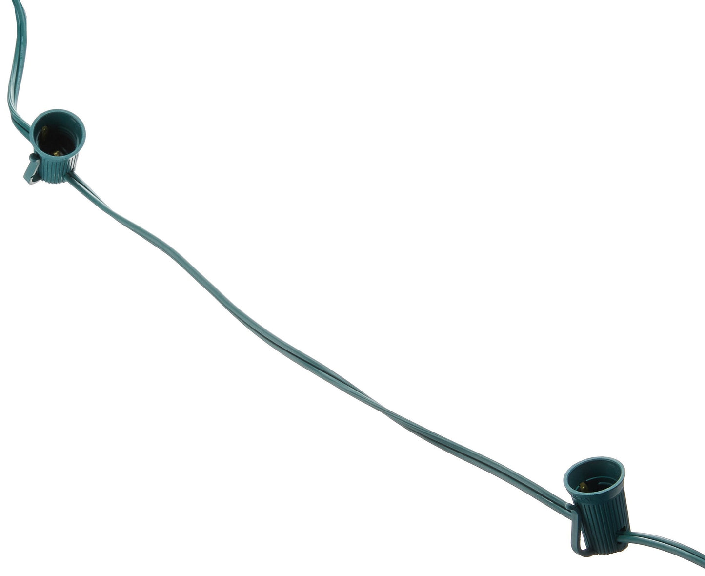 Hlo Lighting C9 Light Strings | 100 Green Cord With 12 Socket Spacing E17 Light Stringer For C9 Christmas Lights