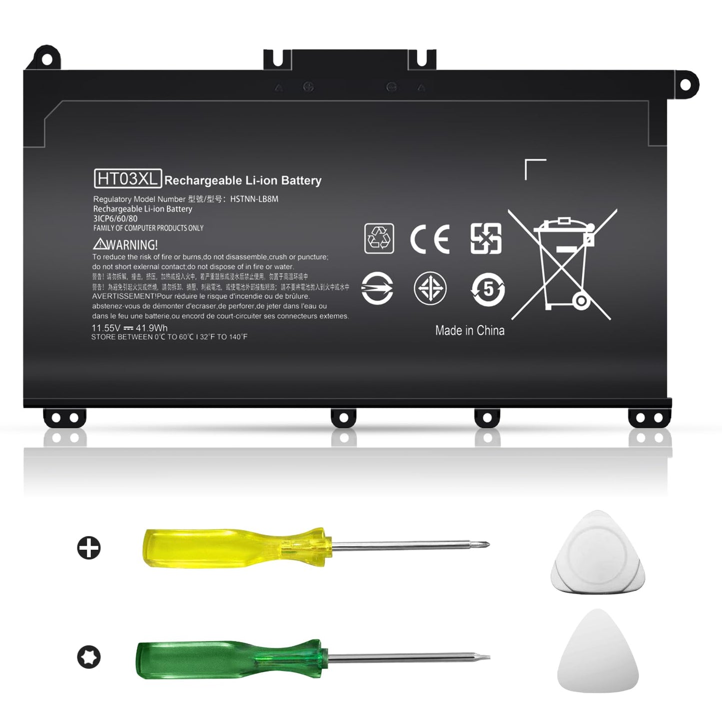 HT03XL Battery for HP L11119-855 - Pavilion 14-CE 14-CF 14-DF 14-CK 14-CM 14-DQ 14S-DQ 14S-FQ 15-CS 15-CW 15-DA 15-DB 15-DW 17-A