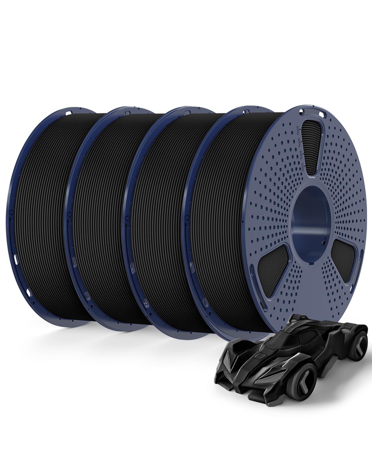 SUNLU High Speed PETG Filament 1.75mm 4KG Bundle, 3D Printer Filament 4kg, 1kg per Spool, Pack of 4, 4 Colors, PETG Black *4 Pac