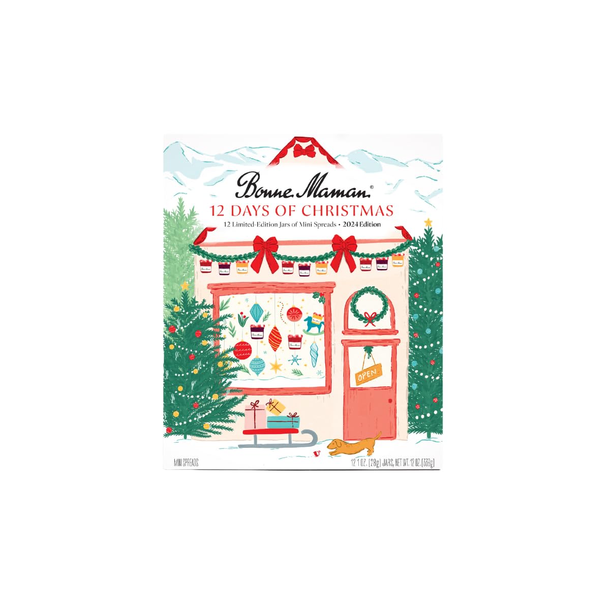Bonne Maman 2024 Limited Edition 12 Days of Christmas 12 Mini Spreads