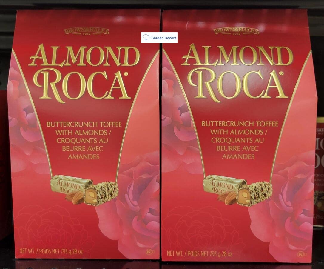 Brown & Halley Almond Roca Buttercrunch Toffee with Almonds 793g 28oz (Two Bags)