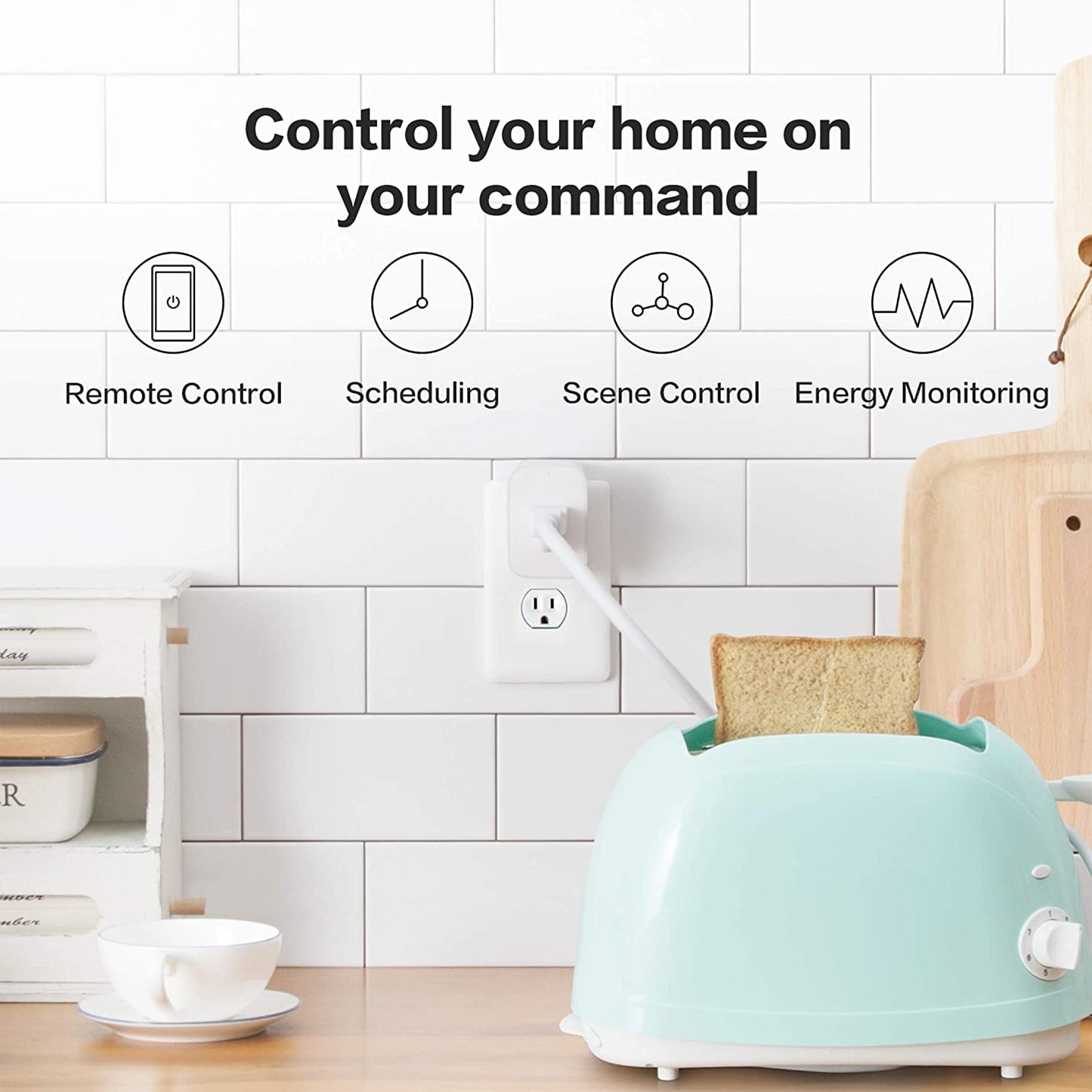 Aqara Zigbee Smart Plug With Energy Monitoring,Overload Protection,Scheduling And Voice Control, 15A Outlet Compatible With Alex