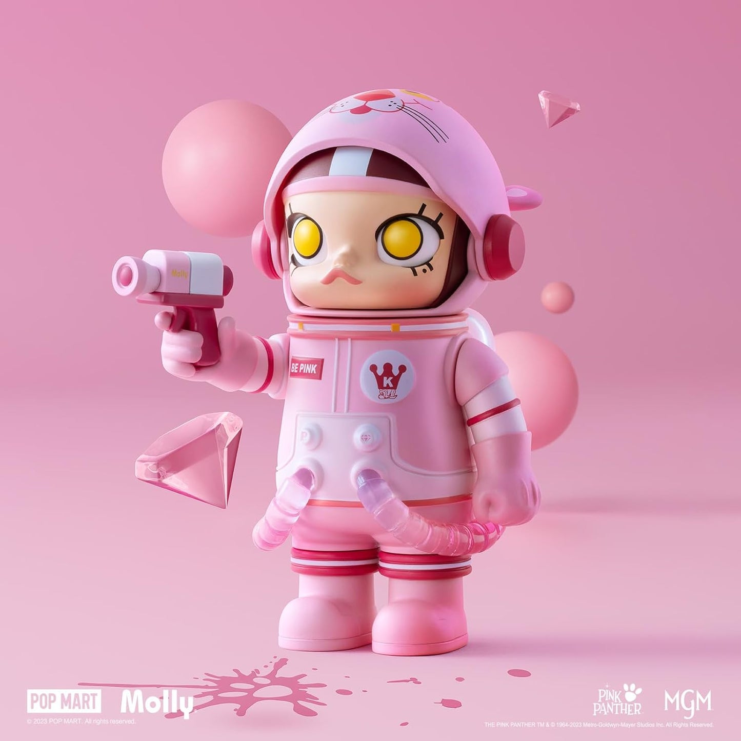 POP MART MEGA Space Molly 100% 2-B Blind Box Figures, Random Design Box Toys for Modern Home Decor, Collectible Toy Set for Desk Accessories, 9PC