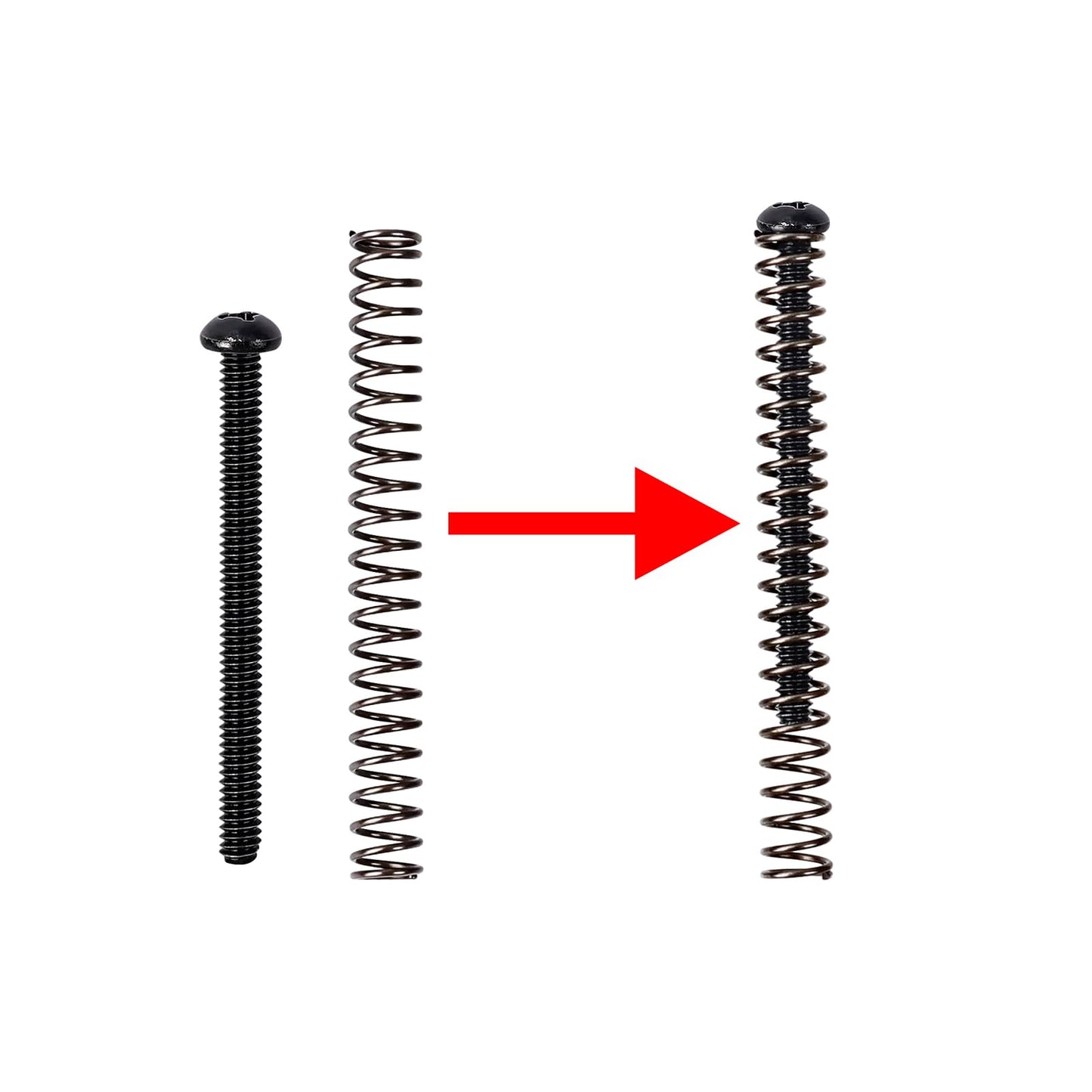 Banworks Usa/Imperial Thread Guitar Humbucker Pickup Screws Vintage Phillips-Head Humbucker Pickup Height Screws With Springs Fo