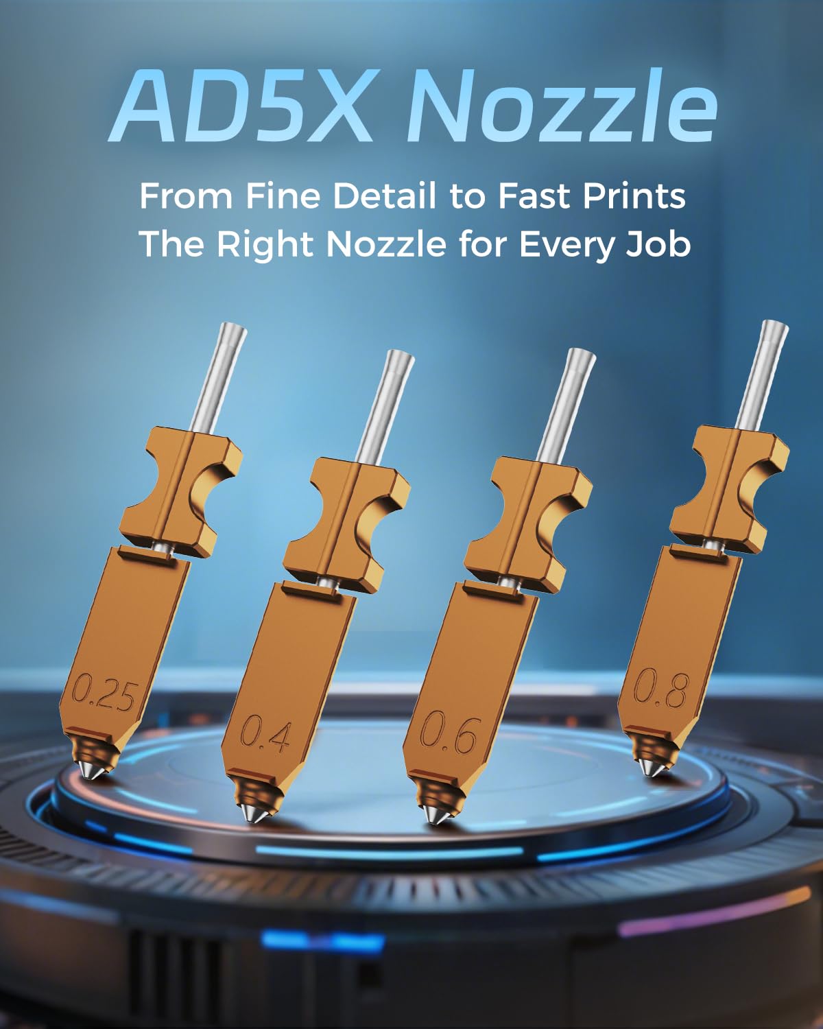 FLASHFORGE AD5X 0.4mm Nozzle, High Flow 32mm³/s Hotend Kit, High-Speed 3D Printer Part
