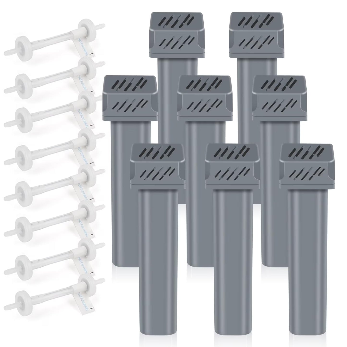 (8 Pack) Replacement Cartridge Filter Kit Compatible Filter Replacement Kit SC1200 Machine Clean Filters Included 8 Filters Kit and 8 Check Values