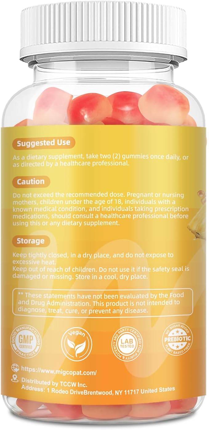 Premium Feminine Balance Gummies, Women’s Health Probiotics, Immune Support, Gut Health, Hormone Balance, PH Balance Vitality, Pineapple Flavor, 60 Count