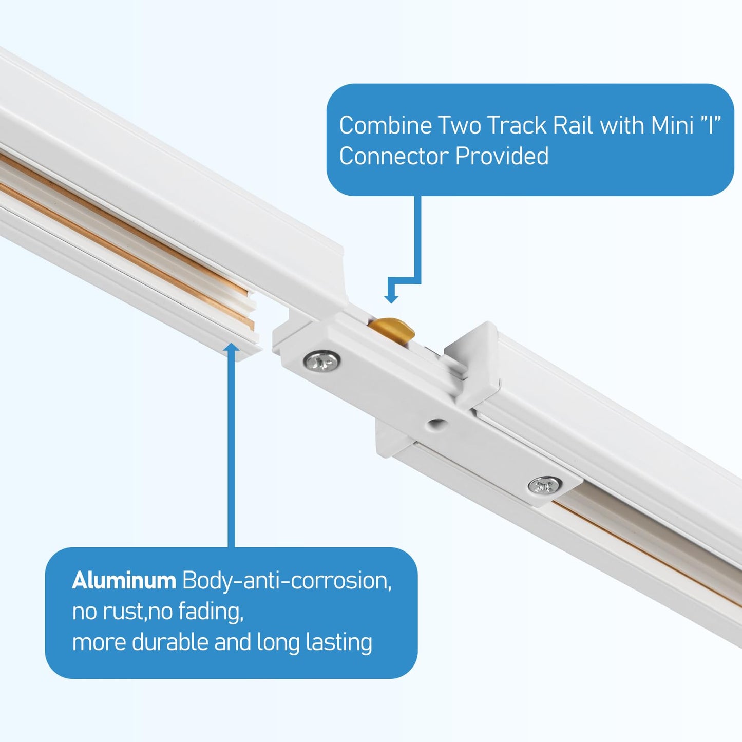 Hiiglxii 8-Light Led Track Lighting Kit With 6.6Ft H Track Lighting Rails & Floating Canopy Connector Gu10 Track Light Kit Modern Kitchen Track Lighting Fixtures Ceiling Spot Light White (No Bulbs)