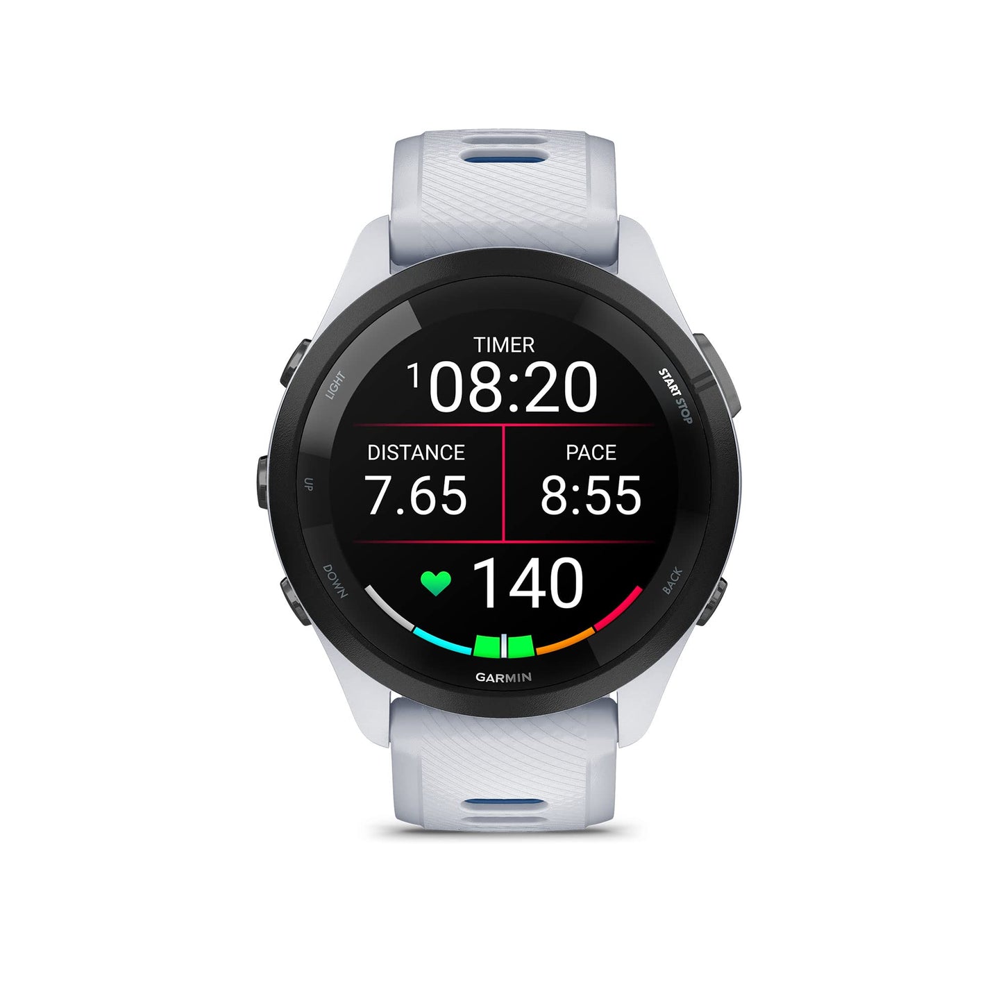 Garmin Forerunner 265 Running Smartwatch, Colorful AMOLED Display, Training Metrics and Recovery Insights, Whitestone and Tidal Blue (Renewed)