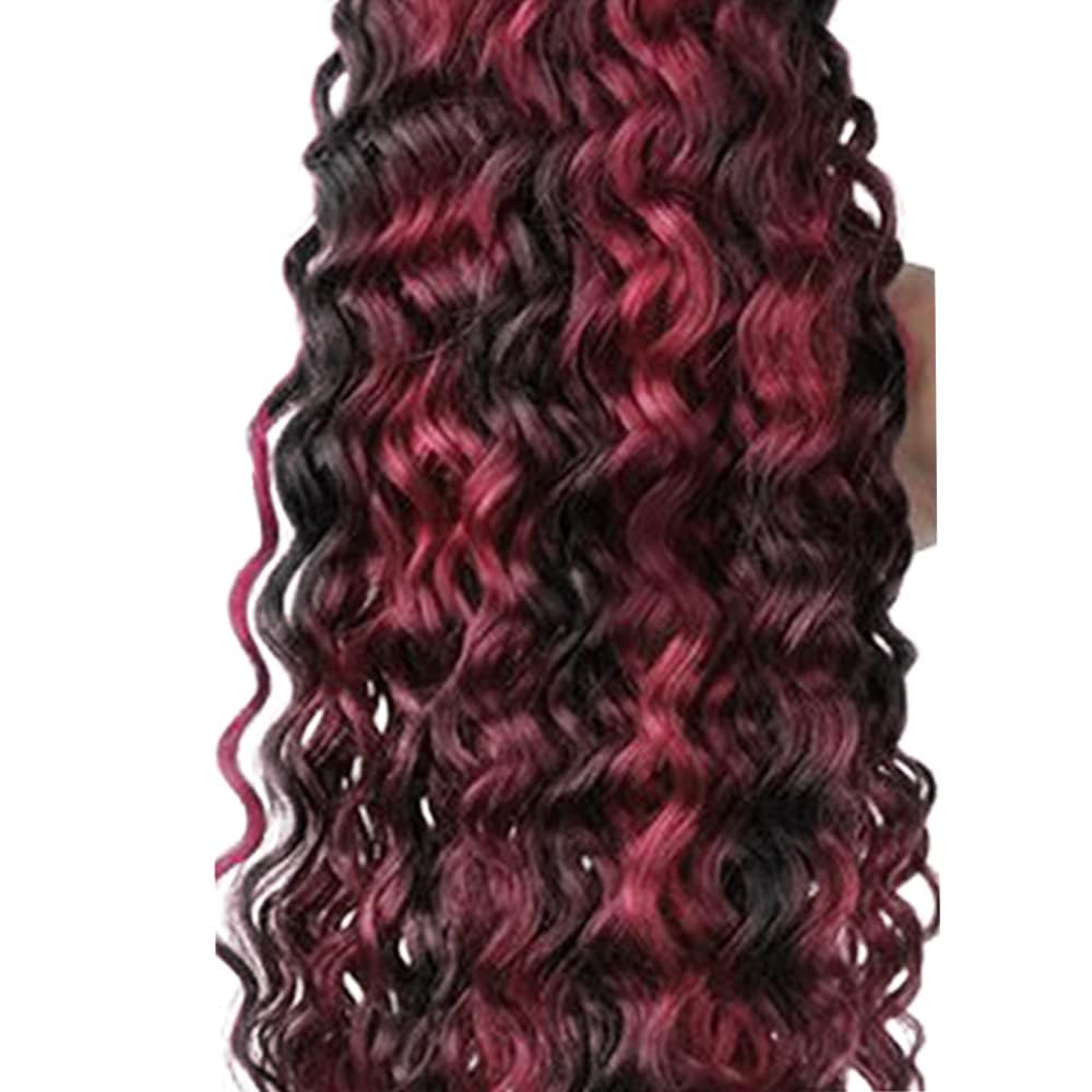 Lagalaga Bundles Human Hair 16 18 20 Inch Deep Wave Burgundy P1B/99J Human Hair Bundles Unprocessed Brazilian Virgin Hair Quick