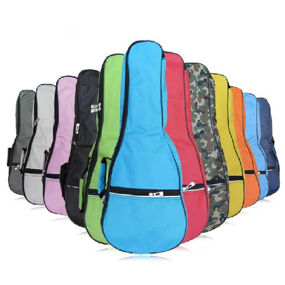 HOT SEAL Waterproof Durable Colorful Ukulele Case Bag with Storage (26in, orange)