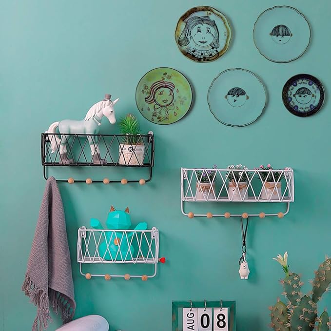 12 Pack Wall Plate Hangers 6/8/10 Inch Invisible Vertical Plate Holders with 12Pcs Wall Hooks for Decorative Plates Antique Plates and Art