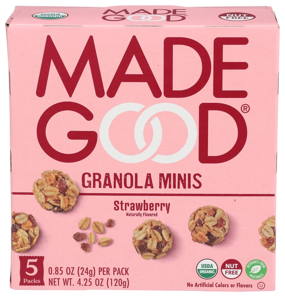 Madegood Organic Strawberry Granola Minis, 5Ct X 0.85Oz