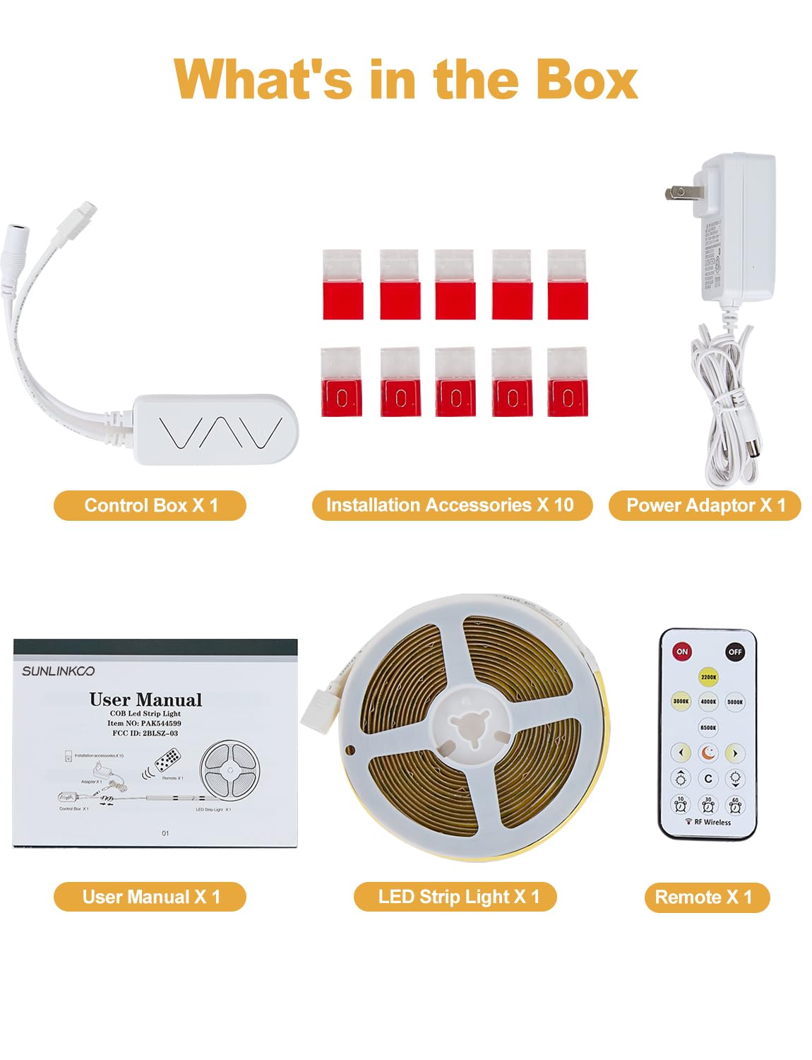 Cob Led Strip Light 16.4Ft Dimmable 2300K-6500K White Cct Tunable Dc 24V Cuttable Led Tape Light High Density 3040 Led 36W Cri 90 App Remote Control Music Mode For Home Diy Living Room Bedroom