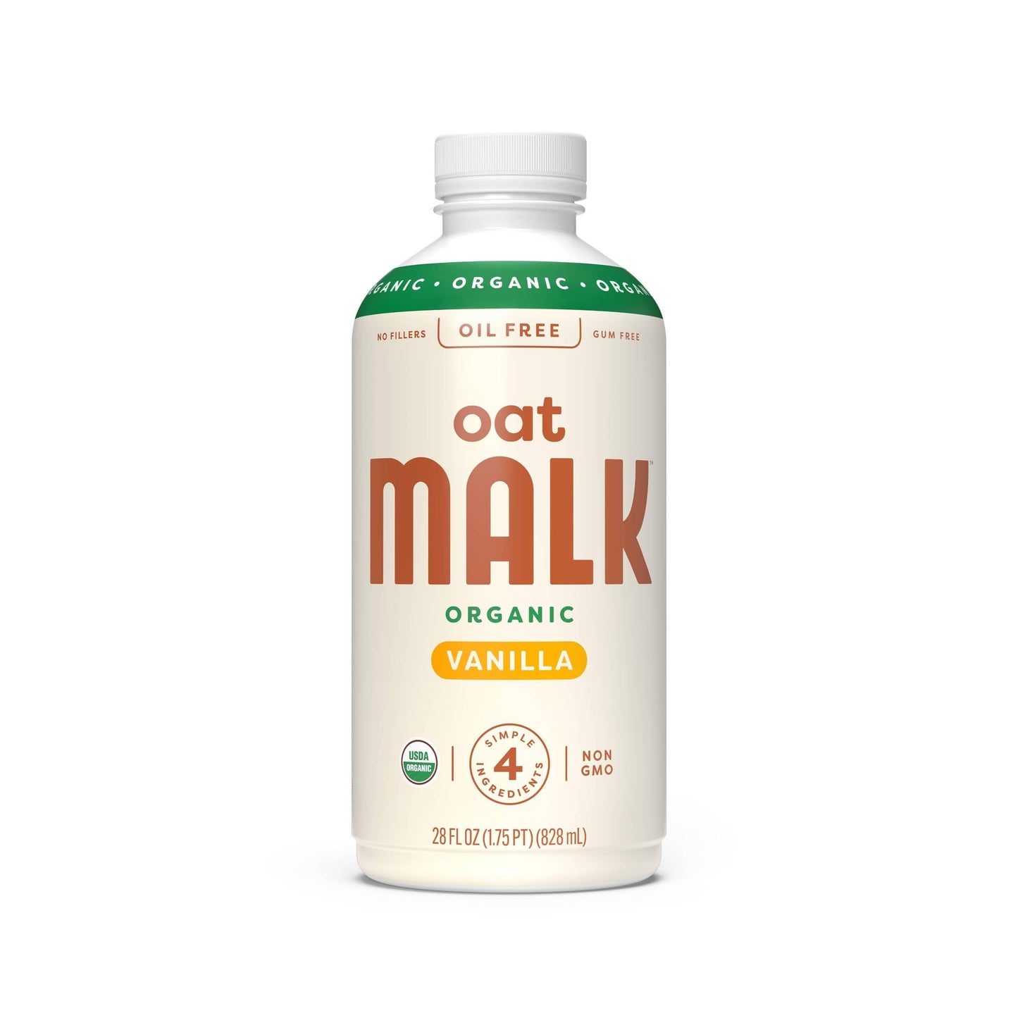 MALK Organic Vanilla Oat Milk 28 fl oz - Non GMO Gluten Free Dairy Free Plant Based Vegan