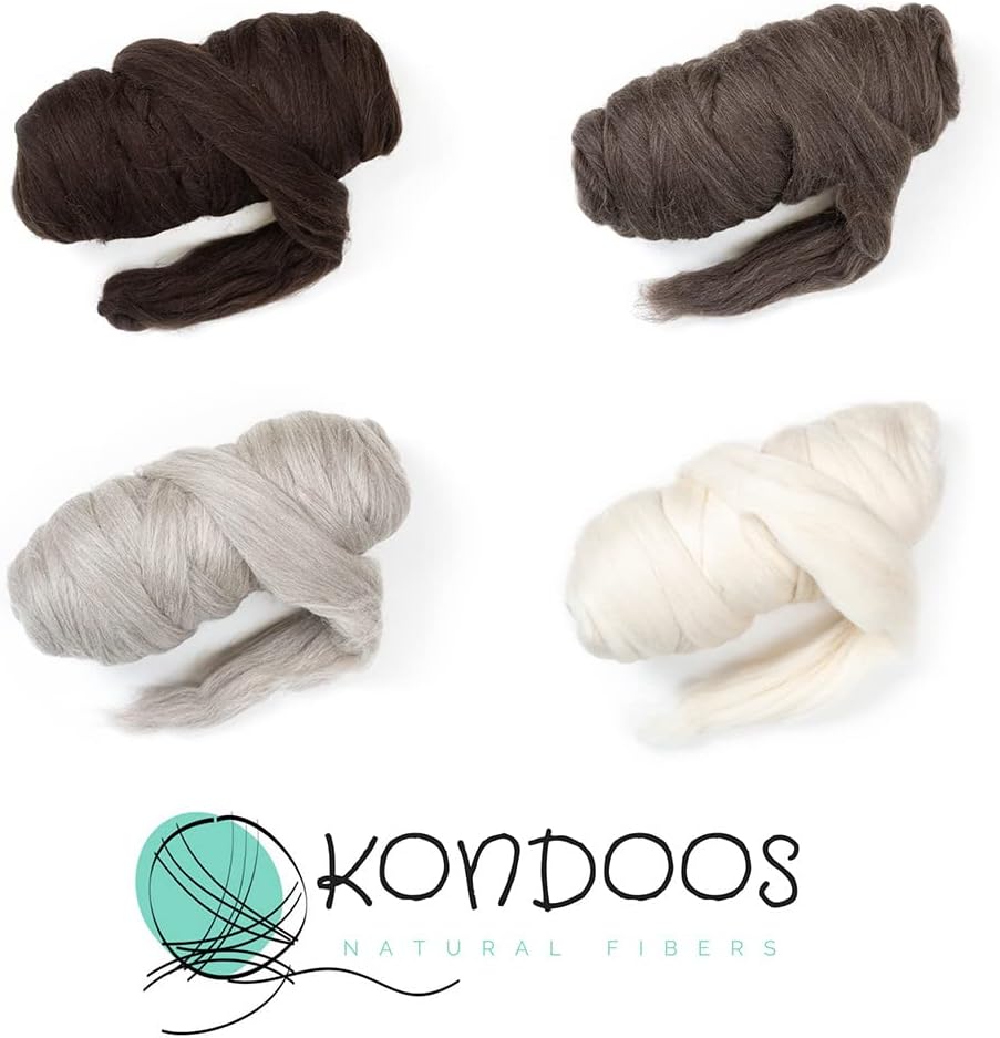 Natural Wool Bulky chunky yarn roving, 8 lb. Best fot hand made Spinning, arm Knitting, Felting,giant Blankets, Tapestry, bedding un-Dyed. (Dark brown Chocolate, 8 lb)