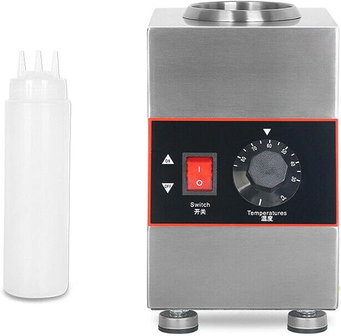 Electric Sauce Bottle Warmer Nacho Cheese Warmer with Bottle, Hot Fudge Cheese Caramel Jam Sauce Warmer 30-85℃ 110V