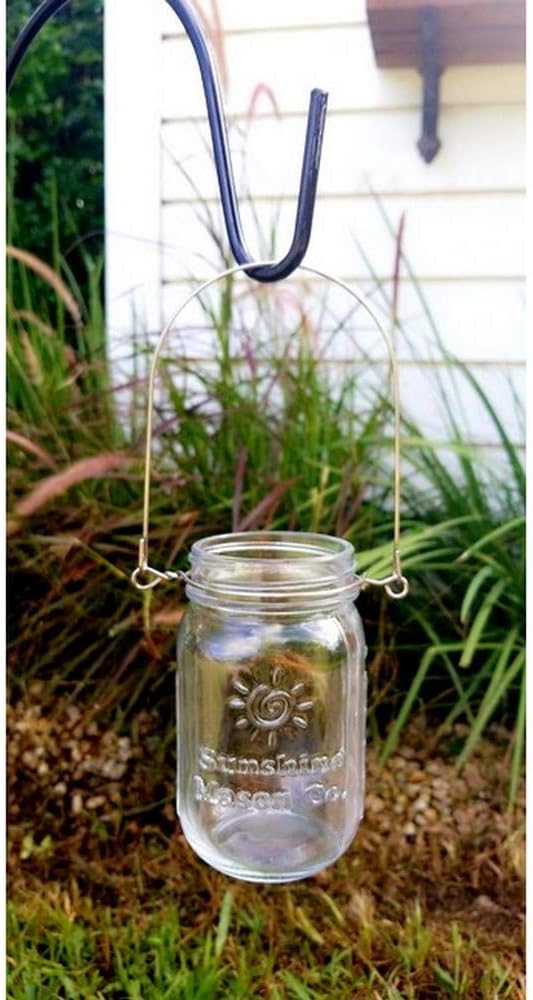Pint Sized Glass Mason Jars with Hanger Handles Set of 12