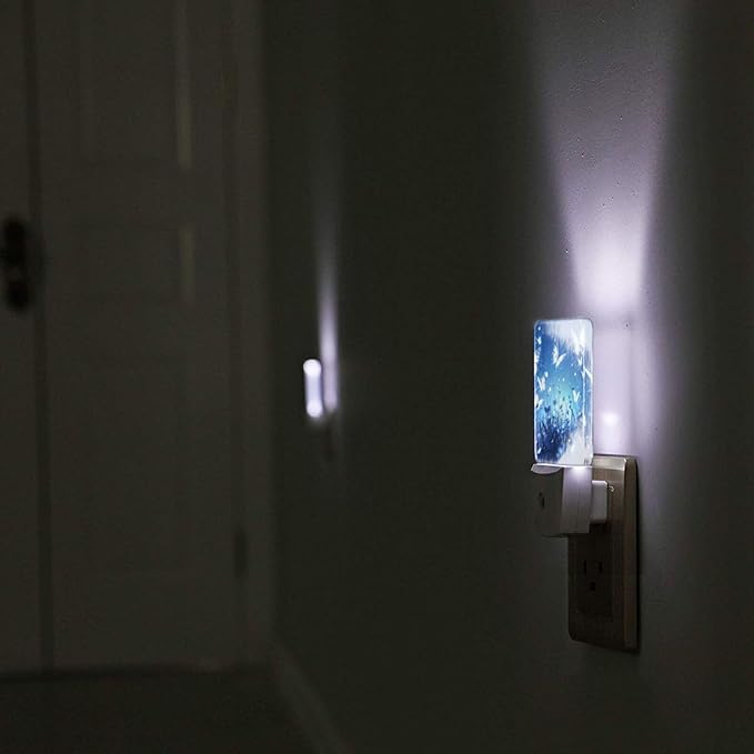 Led Night Light, Night Garden Butterfly Decorative Plug in Nightlights,with Smart Auto Dusk to Dawn Night Light for Bedroom, Kitchen, Nursery, Bathroom