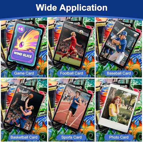 100 Pcs Soft Trading Card Sleeves, Top Loading Sleeves for Standard Cards 2.5" X 3.5",Ultra-Clear Card Protector for Baseb...