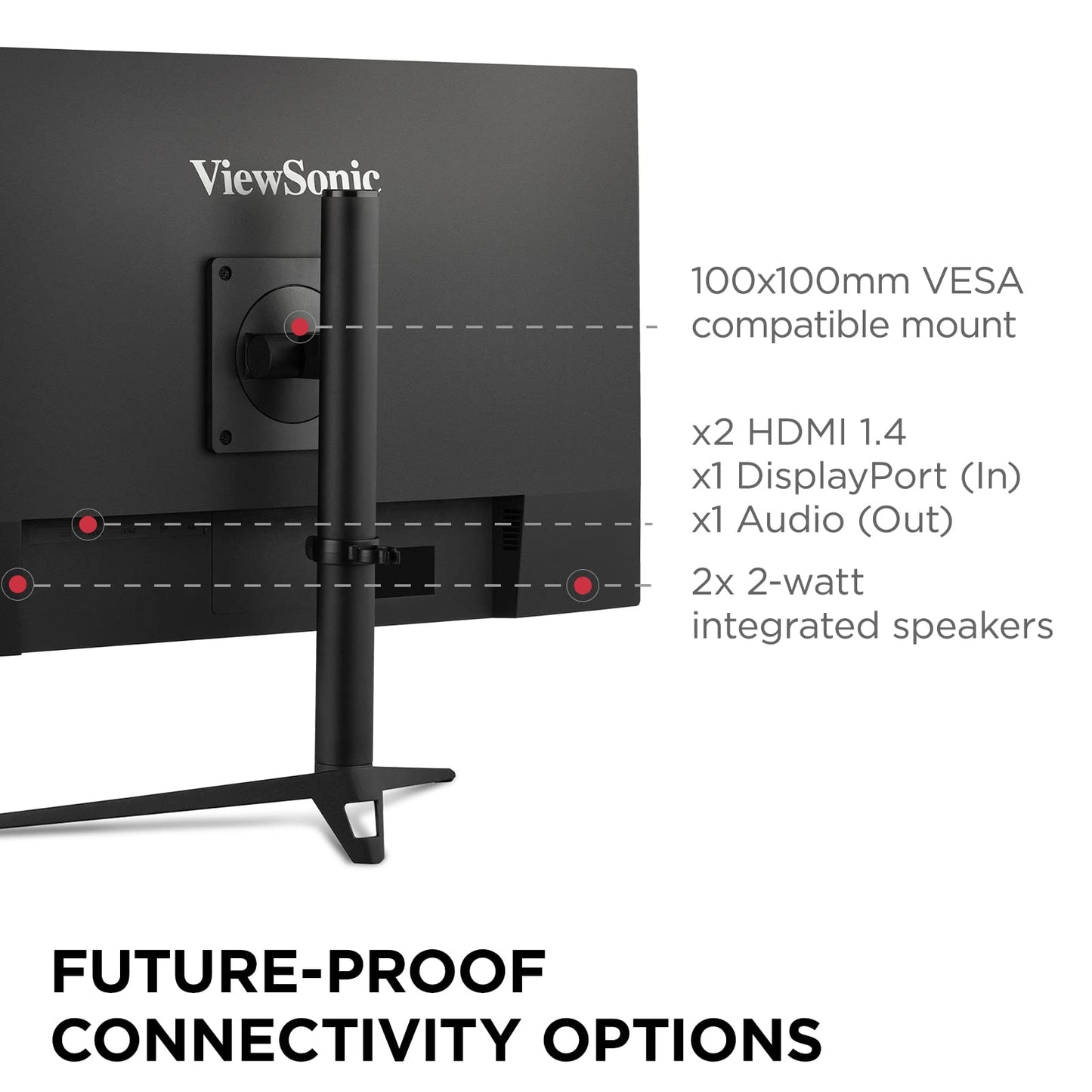 Viewsonic Vx2728J 27 Inch 1080P Ips Gaming Monitor With 180Hz, 0.5Ms, Freesync Premium, Nvidia G-Sync Compatible, Advanced Ergon