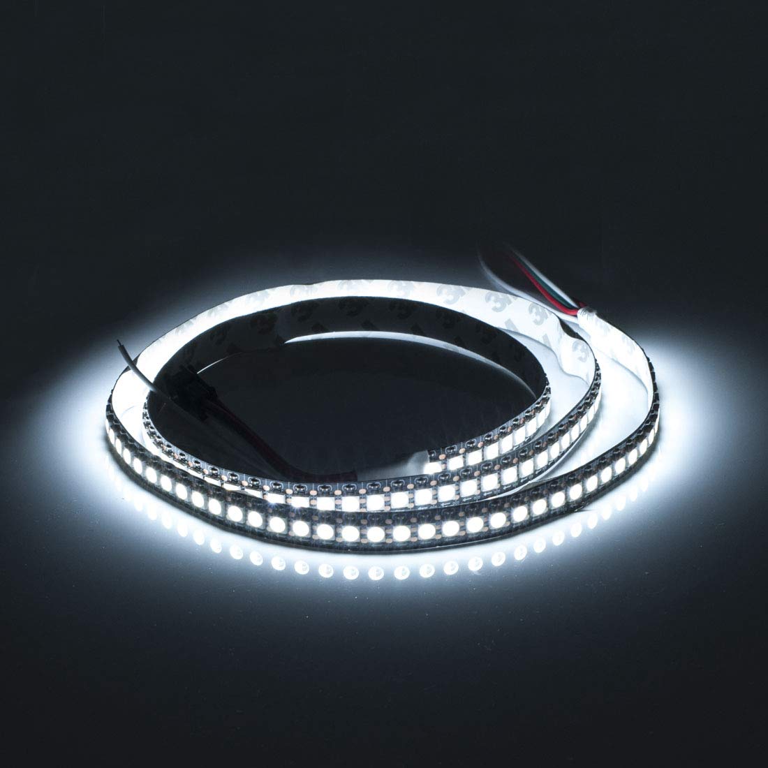Btf-Lighting Sk6812 Rgbw Led Strip 16.4Ft 300Leds Black Pcb Ip30 Rgb+Cool White