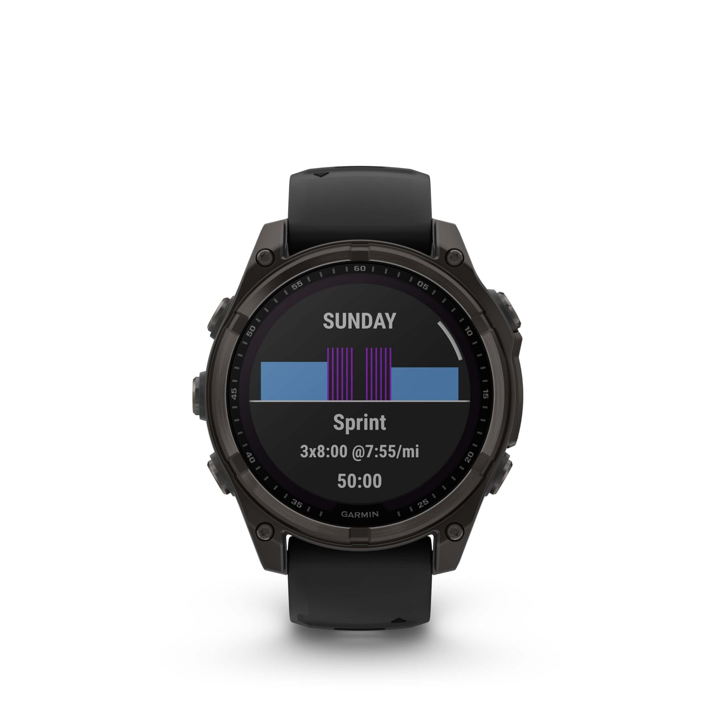 Wearable4U Garmin Fenix 8 - 47 Mm, Multisport Gps Smartwatch, Solar, Sapphire, Carbon Gray Dlc Titanium With Black/Pebble Gray S