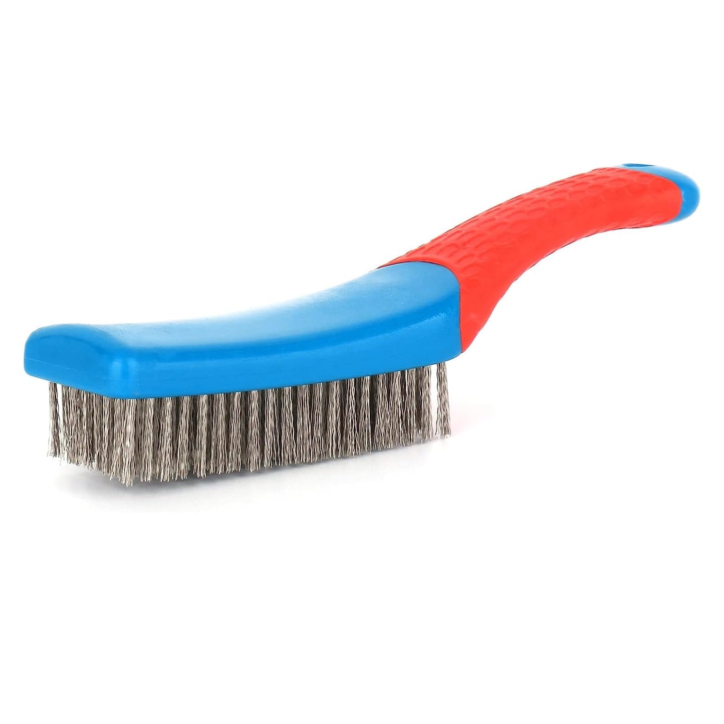 Wire Brushes for Cleaning-Heavy Duty Stainless Steel Wire Scratch Brush for Metal Rust Cleaning,Paint Scrubbing with Rubber Covered Handle (1)