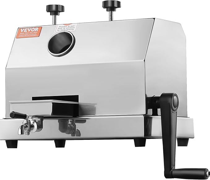 VEVOR Commercial Sugar Cane Juicer, 110LBS/H High Output Sugarcane Juicer Machine with 3 Stainless Steel Rollers, 2.4" Large Inlet, Manual Sugarcane Juice Extractor Squeezer for Home/Commercial Use