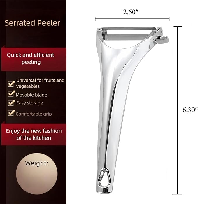 Peeler Stainless Steel Sharp Blade and Ergonomic Handle for Vegetables, Fruits, Potatoes, Carrots, Apples Kitchen Gadget