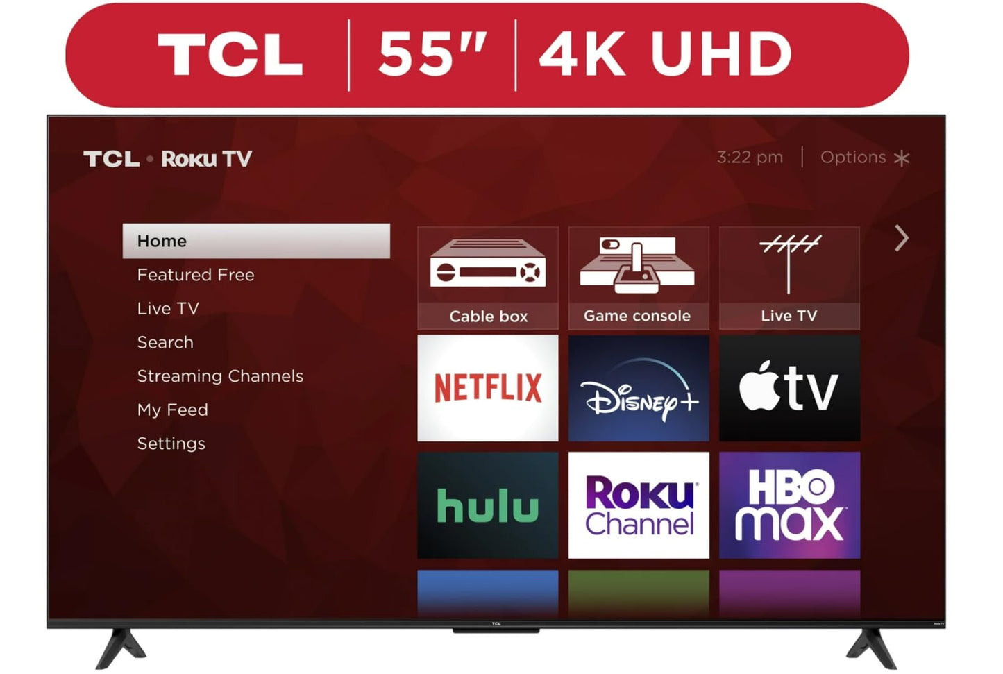 TCL 55S451 55" Class 4K (2160p) HDR10 Smart LED TV Game Mode (Renewed)