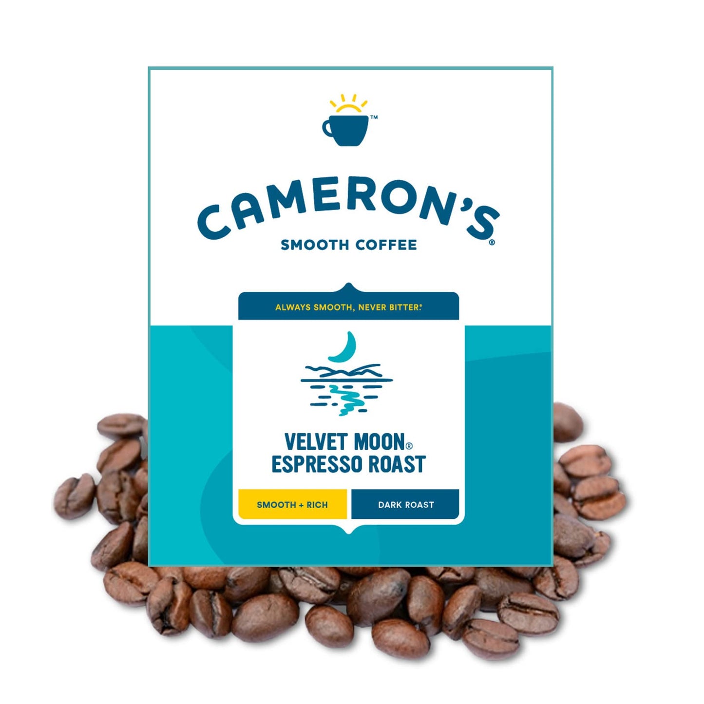 Camerons Coffee Velvet Moon Espresso Roast Whole Bean Coffee, Dark Roast, 100% Arabica, Bulk, 4-Pound Bag, (Pack of 1)