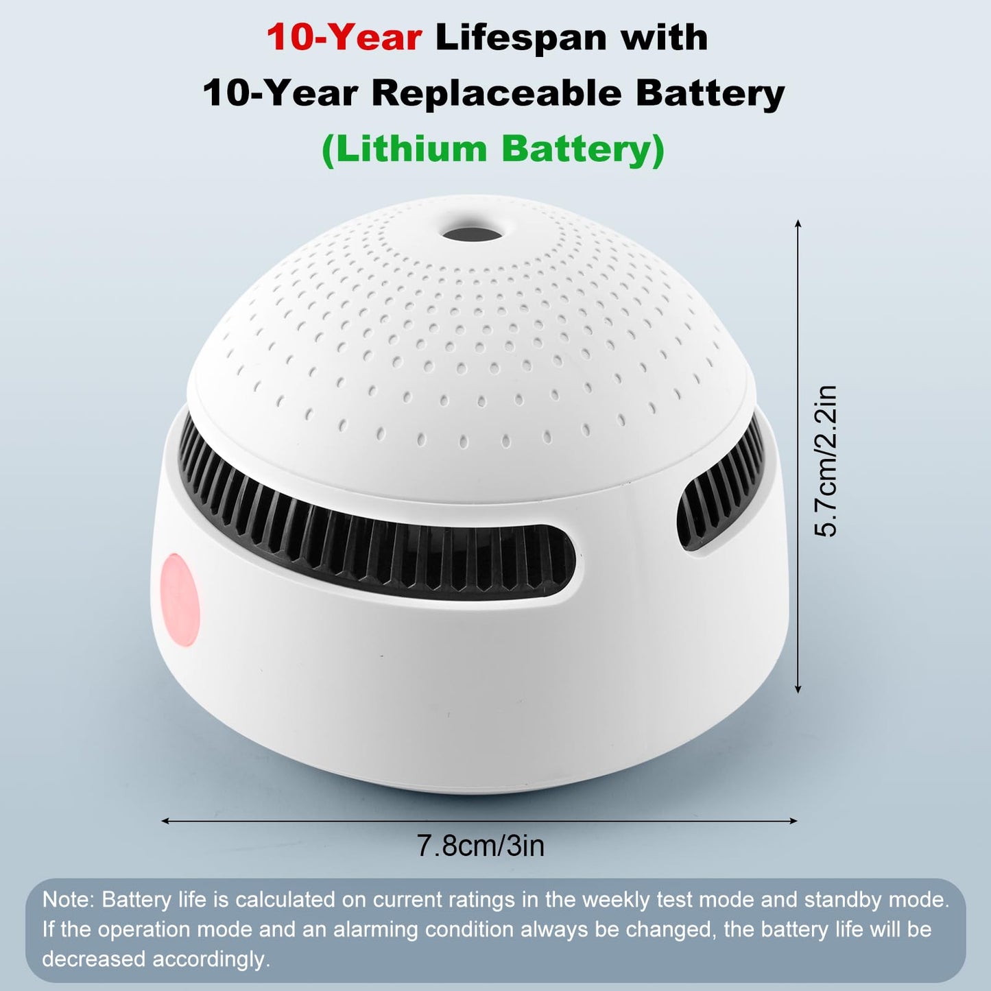 6-Pack Smart Smoke Detector with 10-Year Battery(Replaceable),Wi-Fi Smoke Detector with Smart Life App Notifications,Mini Size Fire Alarm for Home,RV,Easy Install