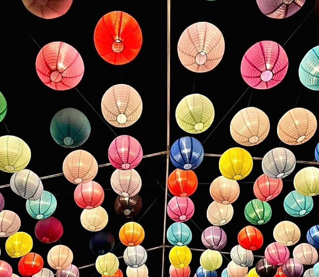 Matissa Pack of 6 Round Paper Lanterns Party Decorations 8in/20CM Rainbow Model 6lnrnb
