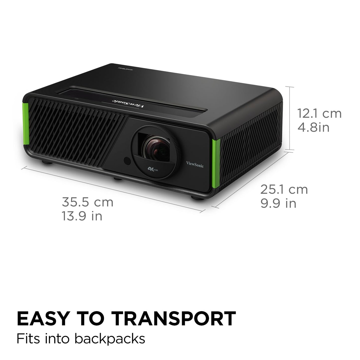 Viewsonic X2-4K Uhd Short Throw Projector Designed For Xbox With Cinematic Colors, 4.2Ms Response Time, 240 Hz Refresh Rate, 1.2