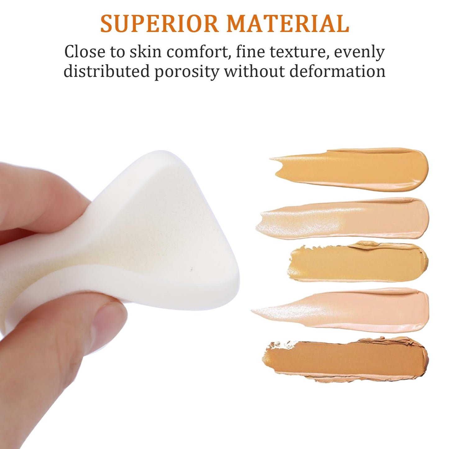 20Pcs White Makeup Cosmetic Sponge Square Make Up Facial Face Soft Sponge Cosmetic Puff Women Lady Beauty Makeup Foundation Powd