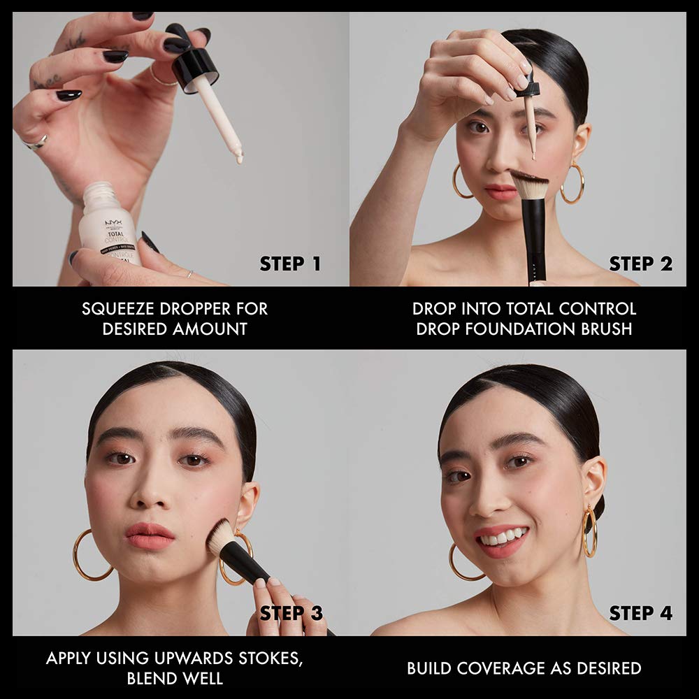 NYX PROFESSIONAL MAKEUP Total Control Pro Drop Foundation, Skin-True Buildable Coverage - Soft Beige