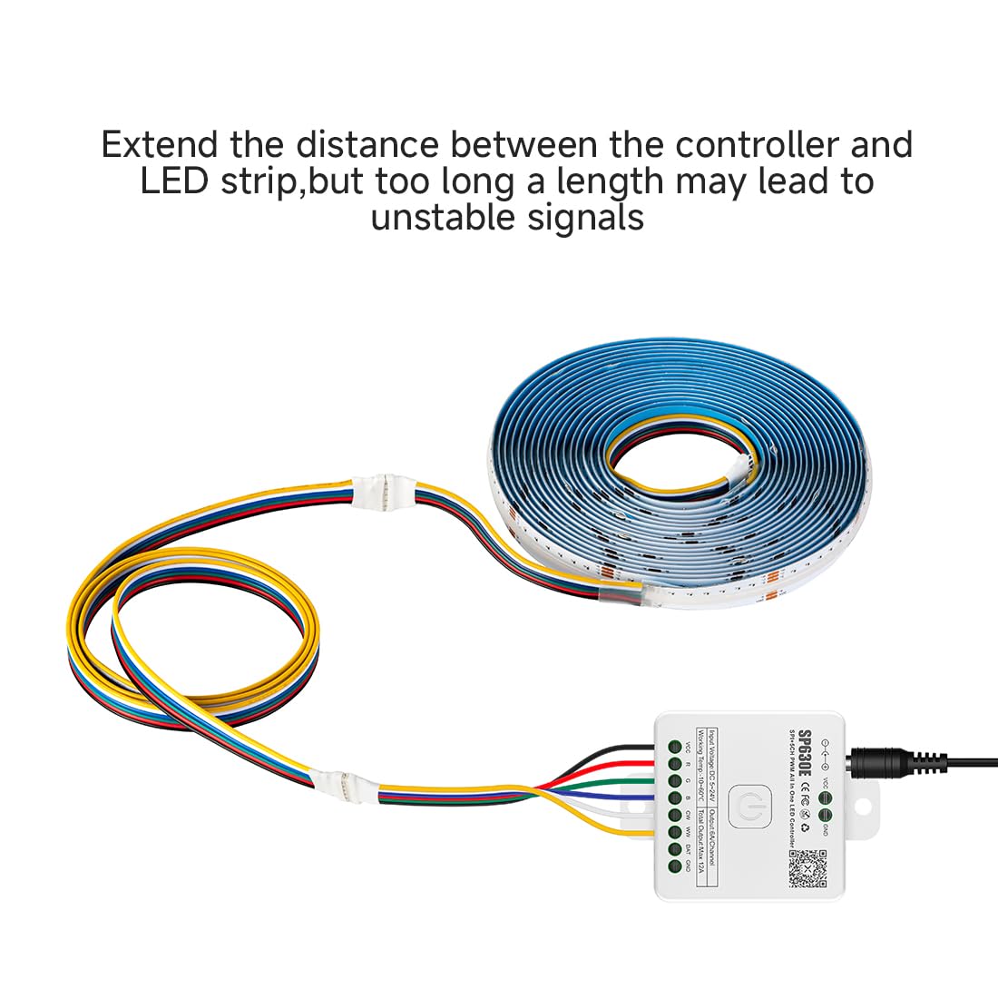 Btf-Lighting 5 Pack 22Awg 6 Pin Jst Male To Female Plug Led Connector 3.28Ft/1M Extension Cable For Fcob Smd Rgbcct Led Strip Lights Solderless Controller Wire
