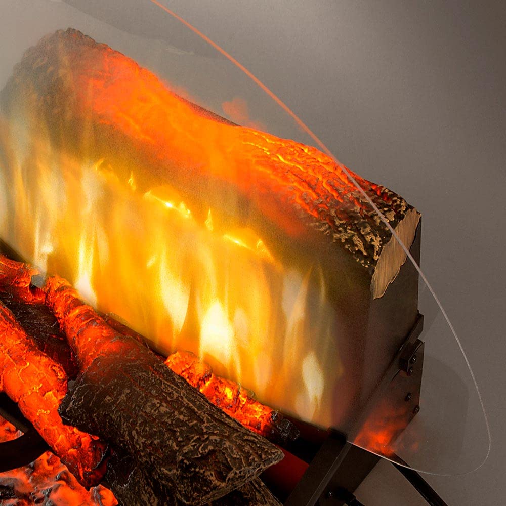 Dimplex Revillusion Electric Fireplace Log Insert - 25 Inch Faux Wooden Logs, Plug In Electric Heater + Glowing Ash Mat; Remote