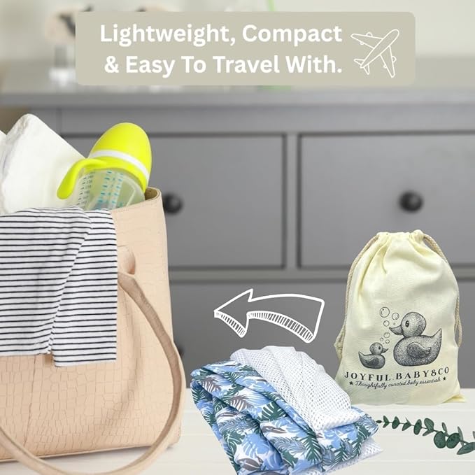 Baby to Toddler Sling Carrier, Toddler Carrier 25-60 lbs โ Baby Travel Essential, Adjustable Mesh Sling with Secure Safety Buckle & Comfortable Hold with One Hand Support โ Tropical Blue