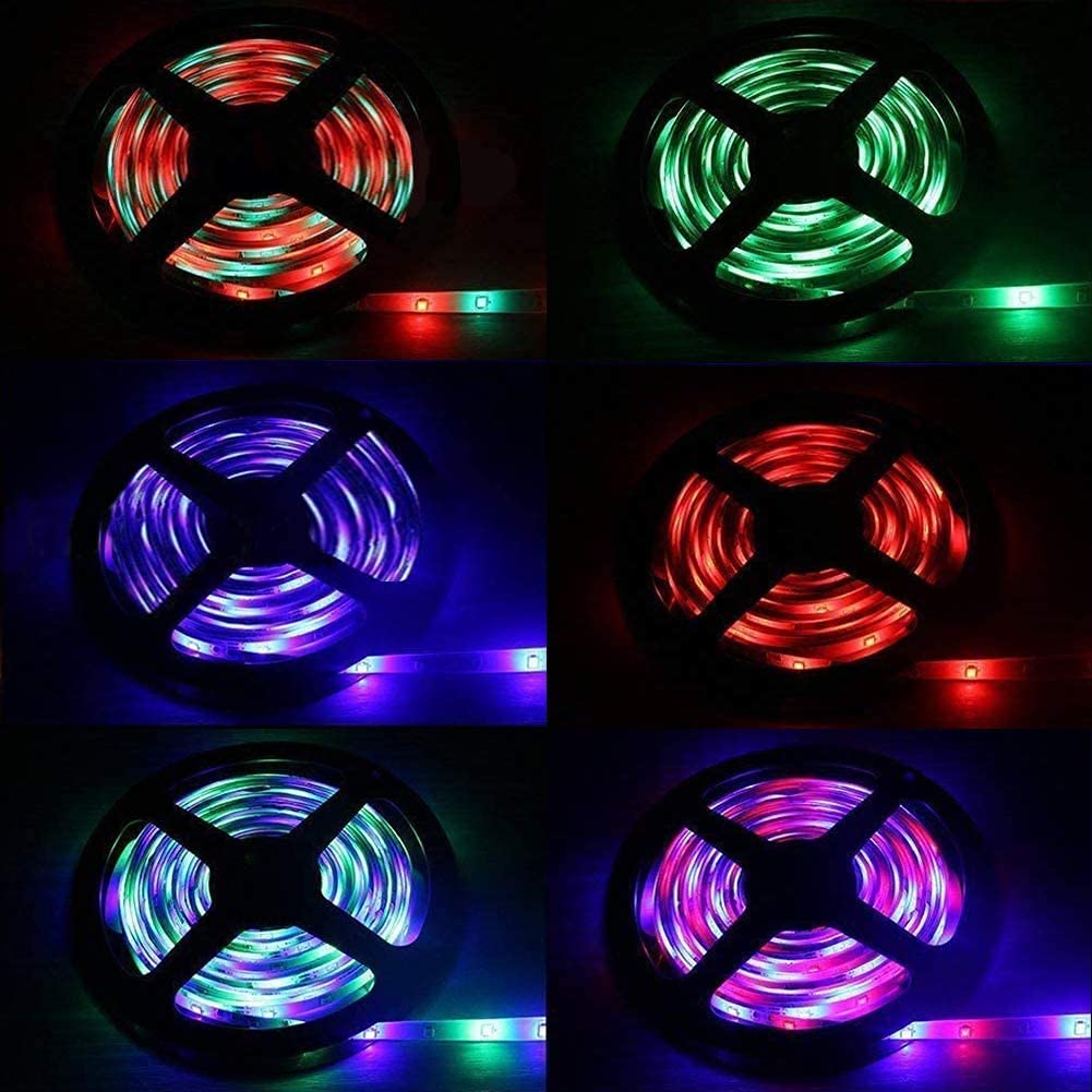 Yiliaw 2-Port RGB LED Controller with 44-Key IR Remote, Dual 4-Pin Output, Compatible with 2835 3528 5050 Light Strips