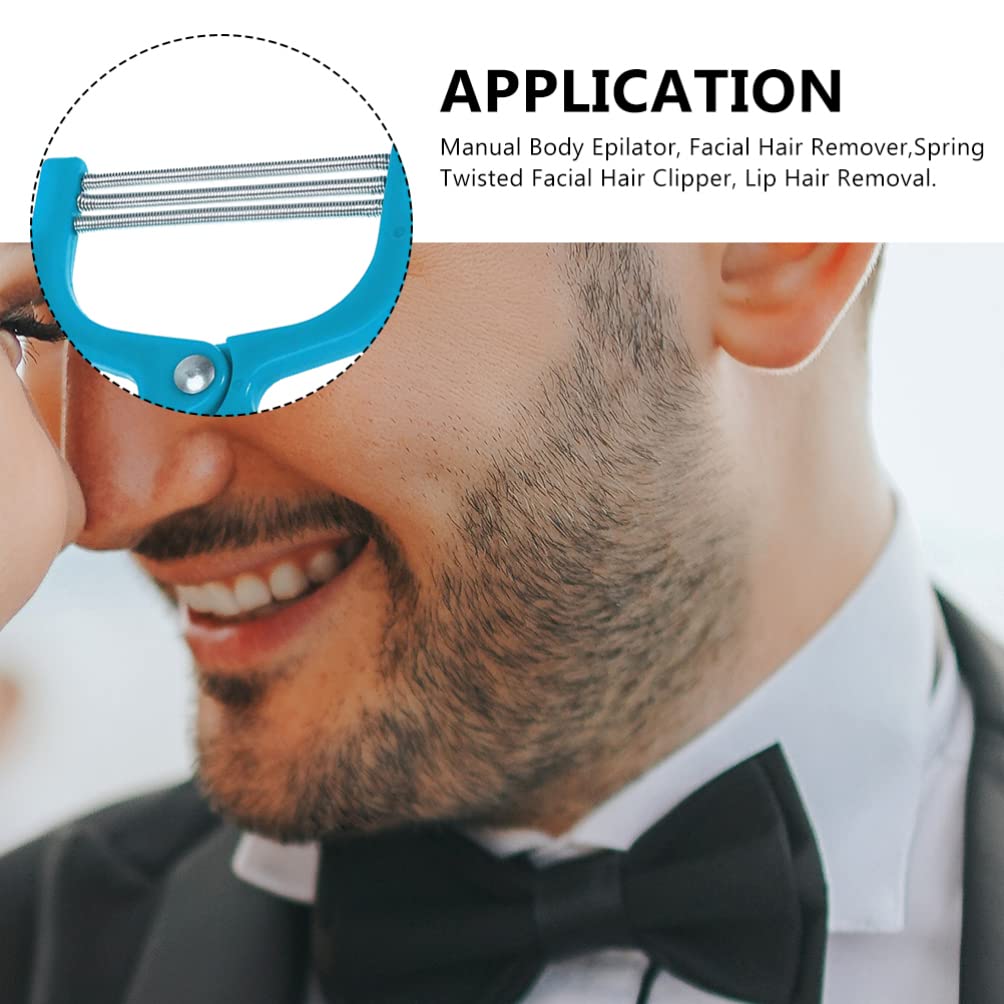 FOMIYES 3Pcs Facial Hair Remover Spring Eyebrow Face Epilator Coil Portable Hair Remover Manual Face Hair Removers Threaders Spr