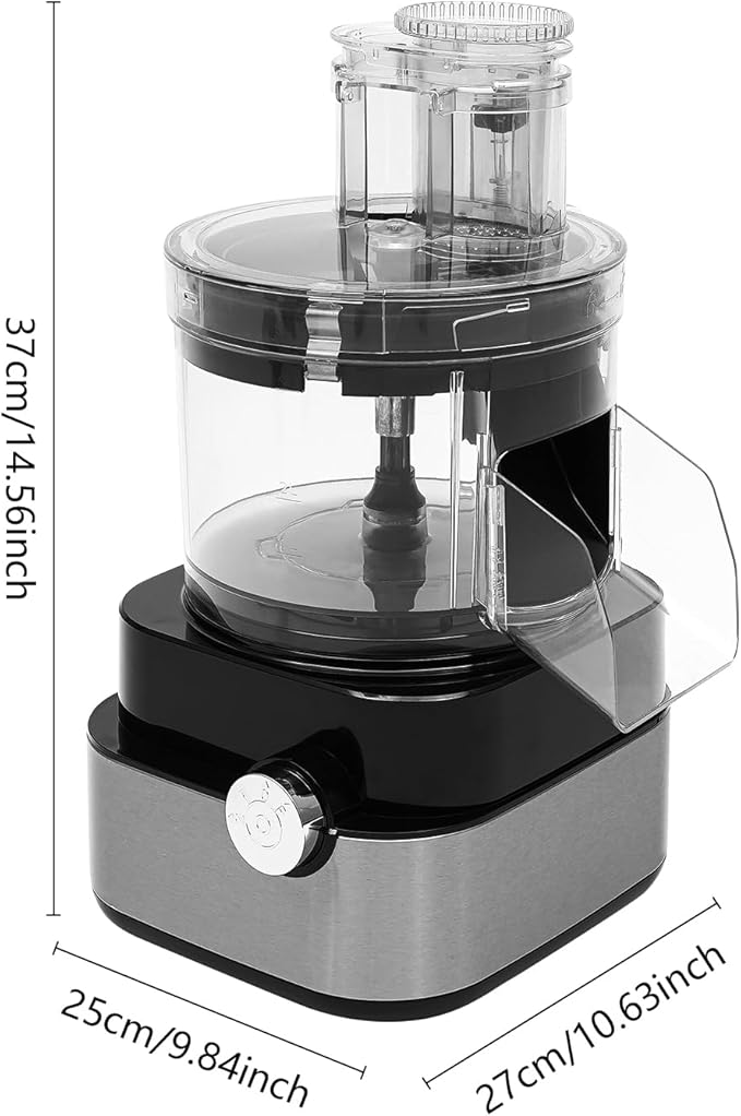 Commercial Food Processor,600W Electric Vegetable Dicer Chopper,Professional Veggie Shredder with 900PRM,Multifunctional Meat Grinder Blender,Food Chopper for Onions,Potatoes,Meat