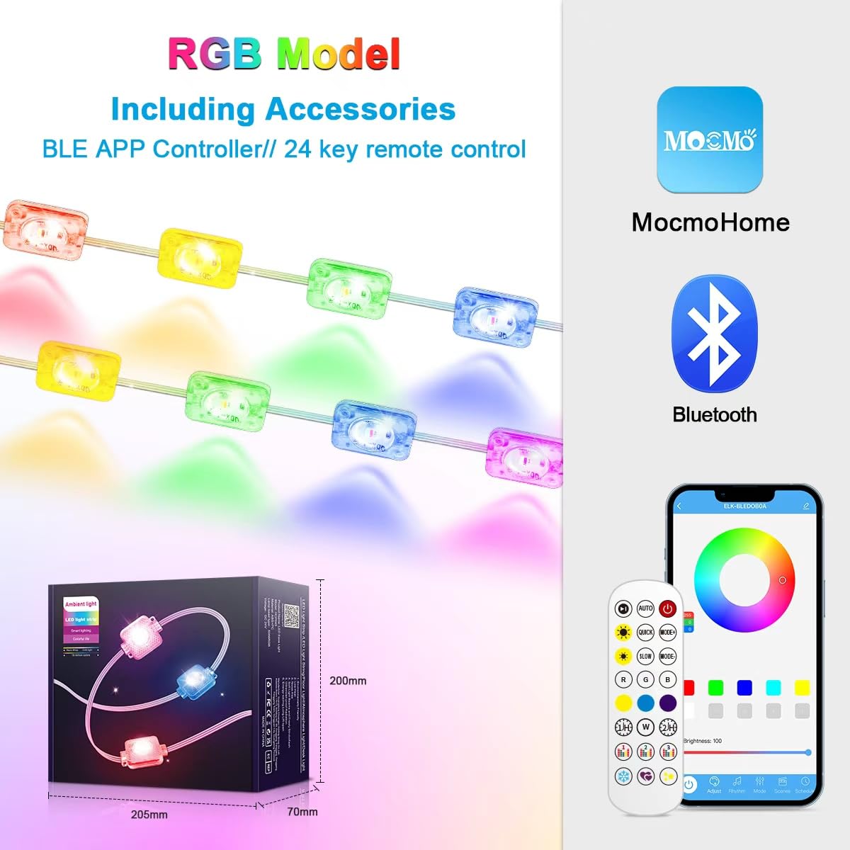 Yffshlcs Permanent Outdoor Lights 200Ft Outdoor String Light Smart Rgb With 72 Scene Modes Ip67 Waterproof Holiday Lights For Outside App And Remote Control Party Holidays