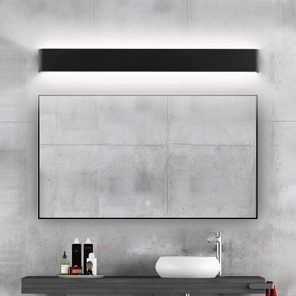 Ralbay Modern Black LED Vanity Light Fixtures, 39.3inch, Up and Down Bathroom Lighting, Cold White 6000K, Aluminum