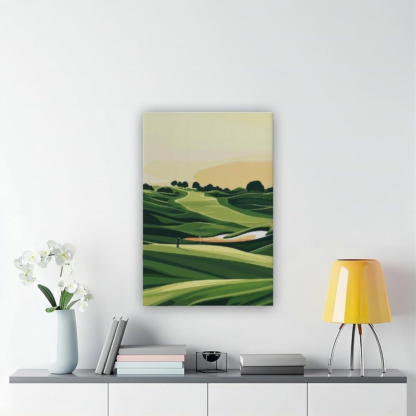 9W Golf Course Poster Green Scenery Decoration Wall Art for Office Living Room Unframe-style 16x24inch(40x60cm)