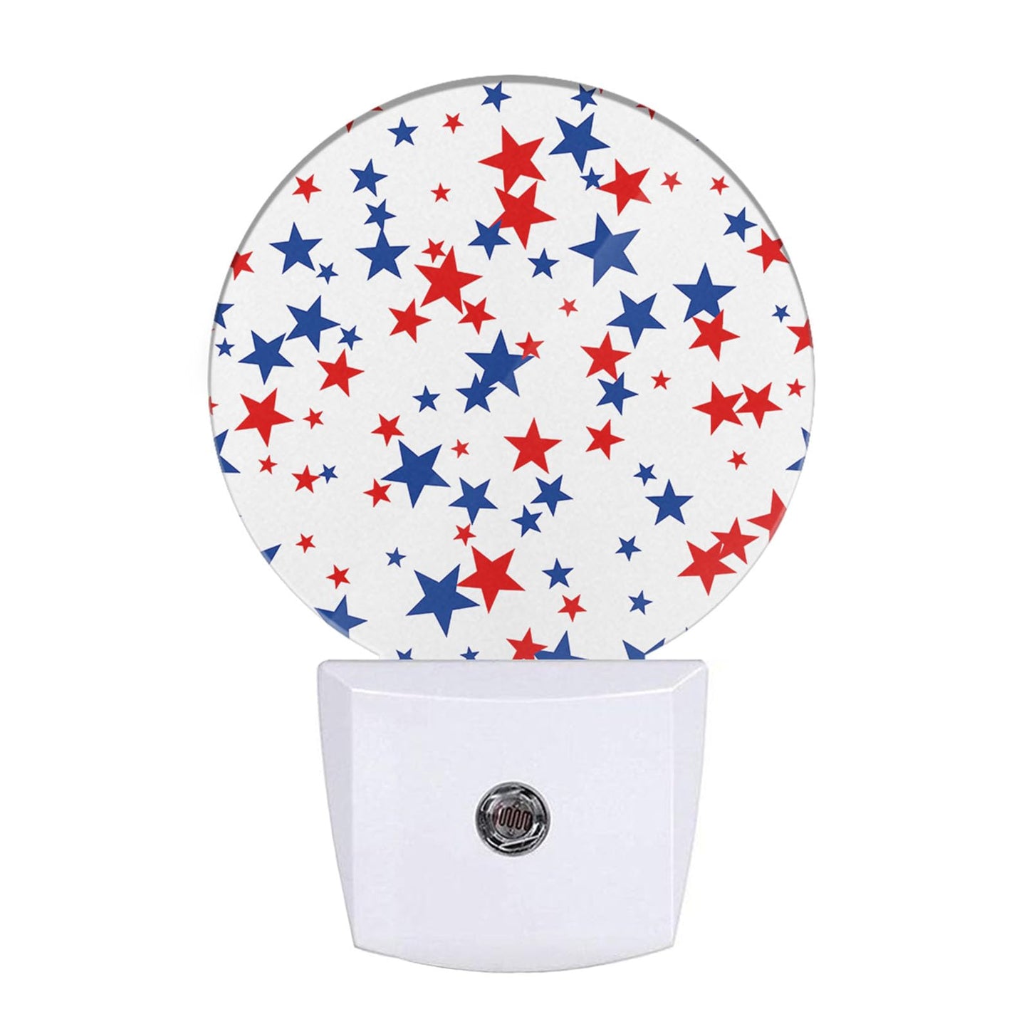 EKOBLA American Stars Patriotic Night Lights Plug into Wall Red Blue Plug-in Nightlights Dusk to Dawn Sensor LED Lighting Home B